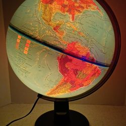 Vintage 1987 Denmark Cold War Lighted 12" Globe Scan-Globe A/S U.S.S.R.