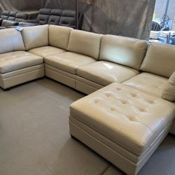 Leather 6pc Sectional