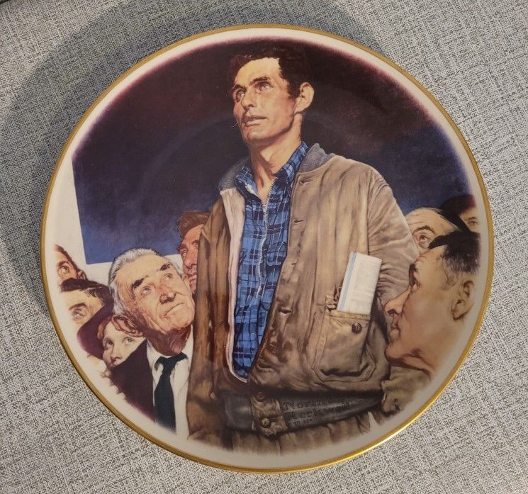 Norman Rockwell "Freedom Of Speech" 1976 Limited Edition Collectable Plate
