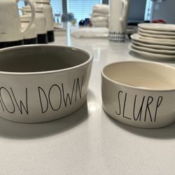Rae Dunn Dog Bowl Set