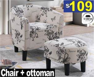 Accent Chair + Ottoman