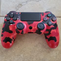 PS4 Controller - Red Camouflage - Playstation 4 - PS3 - Wireless - Bluetooth - Android - Apple IOS - Tesla - PC 