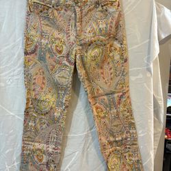 Charter Club "Jean Shop"  Paisley Print Colorful Jeans