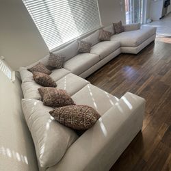 Sectional Sofa Chaise Fabric 
