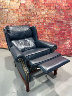 Leather Wingback Recliner - Free Delivery