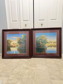 2 beautiful 33 by 33 inch wall art. (MUST SELL TODAY)
