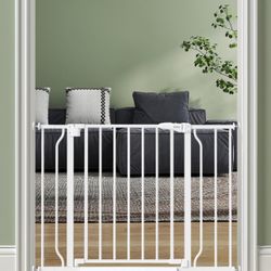 Baby Gate No Drilling, 29"-40" Auto Close Dog Gate Indoor for Doorways & Stairs, Pressure Mounted Adjustable Pet Gate, Easy Walk Through Child Gate fo