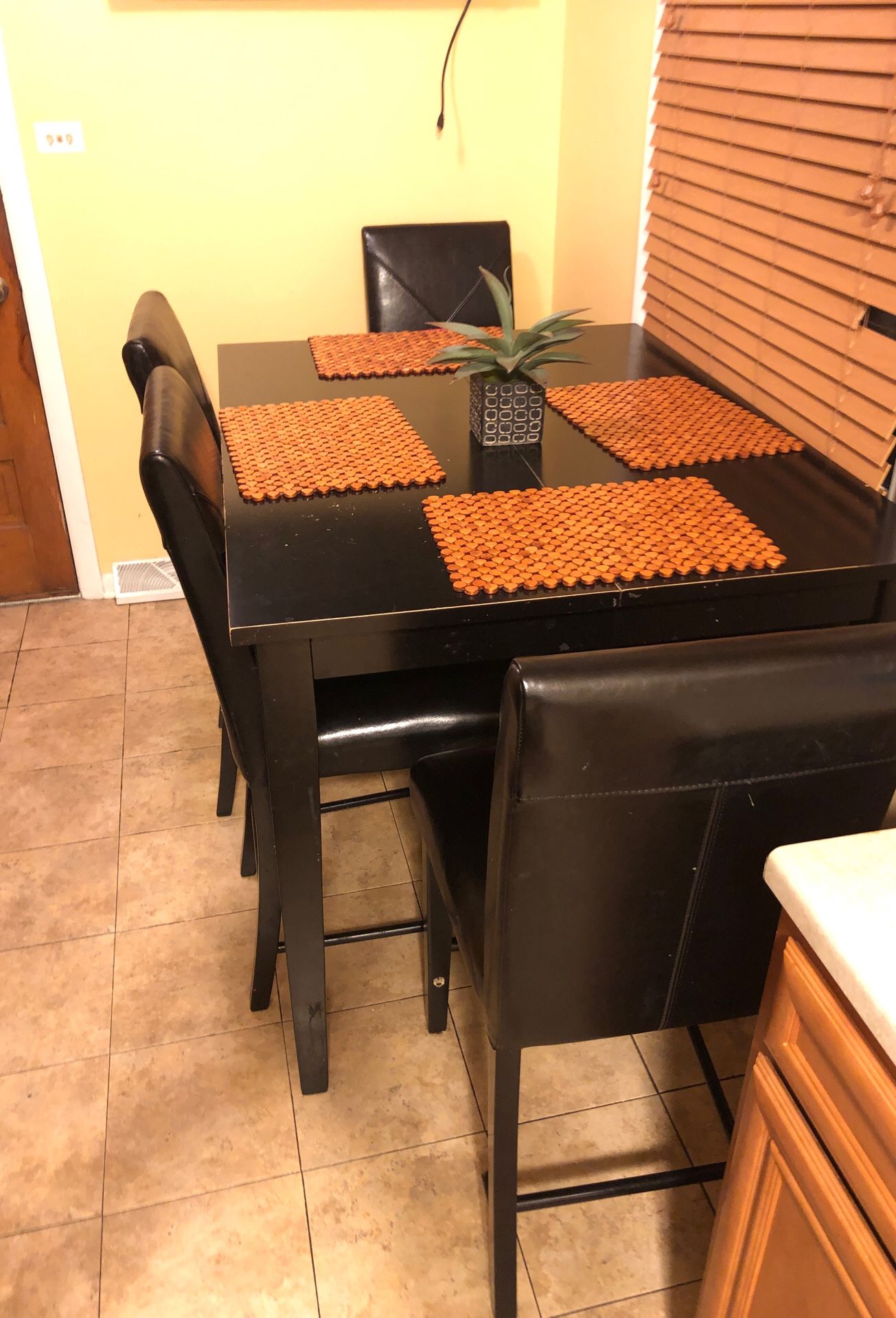 Kitchen/Dining set with 3 chairs a bench