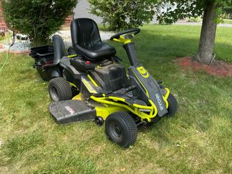 Free Ryobi RM480E Electric Riding Mower - Needs Batteries.