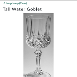 18 Crystal Water Goblets