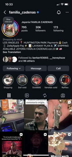 Vendo oro barato sigan mi Instagram familia_cadenas mi tienda está en Huntington park se llama familia cadenas (google) 14k oro para todas ocasiones N