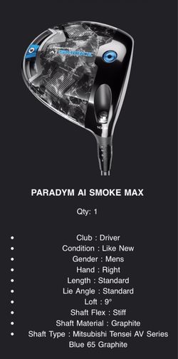 Callaway Paradym AI Smoke Max Driver