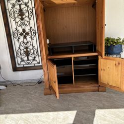 Wood Armoire 