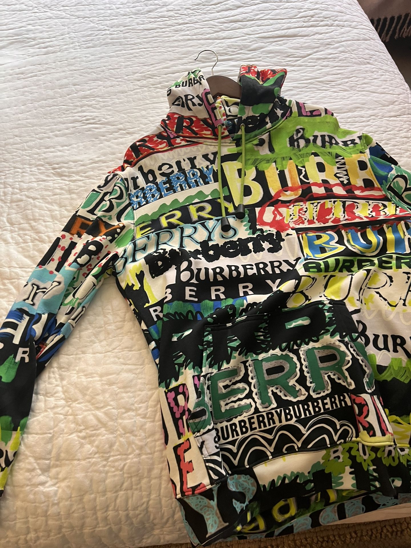 Burberry graffiti hoodie sale