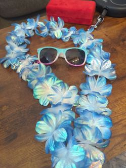 Sunglasses and a lei
