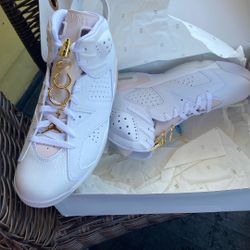 Jordan 6 Gold Hoops Woman’s Size 12