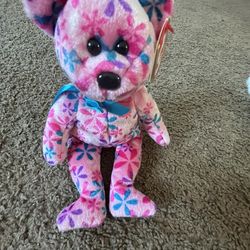 Ty Beanie Baby Fuunky floral bear