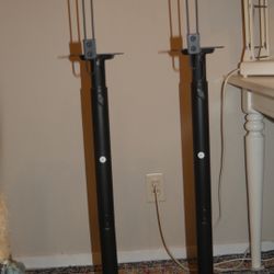 Speaker Stands Height Adjustable for Satellite & Small Bookshelf Speakers, Set of 2