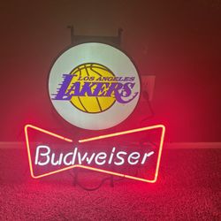 Authentic Budweiser Laker Neon Sign