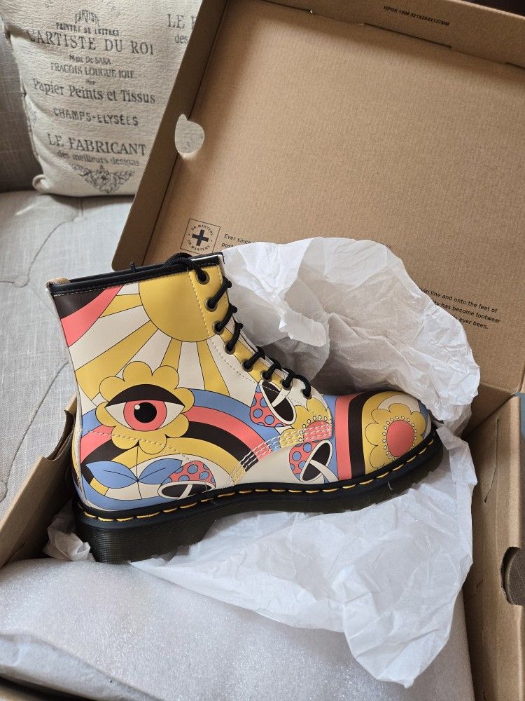 New Dr Martens Vegan 1460 Retro Kemble Boots Women's Size 11