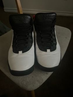 Air Jordan 10 High-Top Sneakers Black and White
