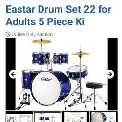 Full Eastar Drum Set Regularlly $320. BRAND NEW IN BOX $200