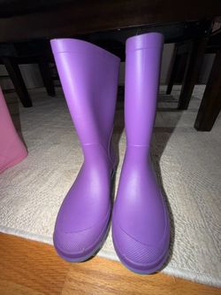 size 13. Purple Rubber Rain Boots