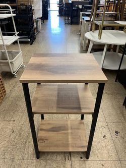VASAGLE Side Table Small End Table Modern Tall Nightstand - Camel Brown
