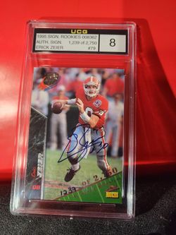 Zeier autographed Football Card (Georgia Bulldogs) 1995 Signature Rookies Draft #79 UCG 8
