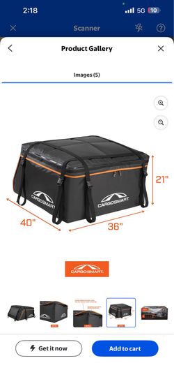 CargoSmart CargoSmart Storm Proof Rooftop Cargo Carrier Bag, 15 Cu Ft Weatherproof Roof Storage for Travel and Camping Brand New