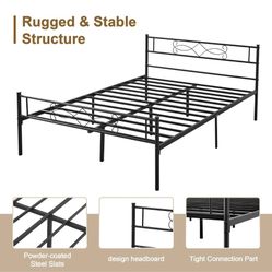 Twin Bed Frame Metal With Mattress 
