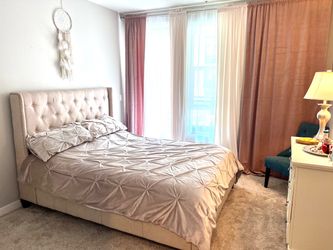 Queen size bed frame (mattress included)