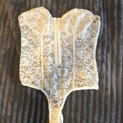 Misguided White Corset Body Suit