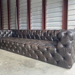 Four Hands 10ft Leather Sofa