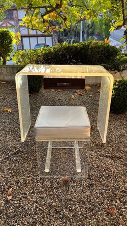 1970’s Vintage Lucite Waterfall Desk