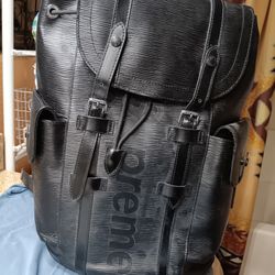 Louie Vuitton Supreme Black Backpack 