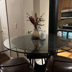 Glass Top Bistro/Pub Table - High Quality And Sturdy