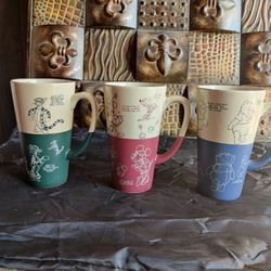 THREE LARGE DISNEY MUGS