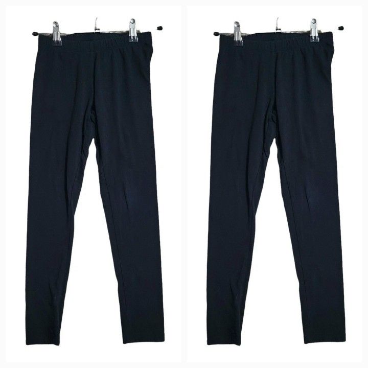 Pair Set Of 2 Cat And Jack Black Fleece Lined Leggings Pants Girls Size XXL Extra Large 16 18