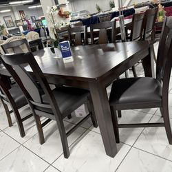 7pc Dining Set 🔥 Take It Home With Only $50 Down 