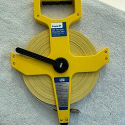 EMPIRE Yellow 300' Open Reel Fiberglass Tape Measure (Inch & 1/10th scale) NIB