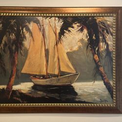 Sailboat Painting In Old Florida