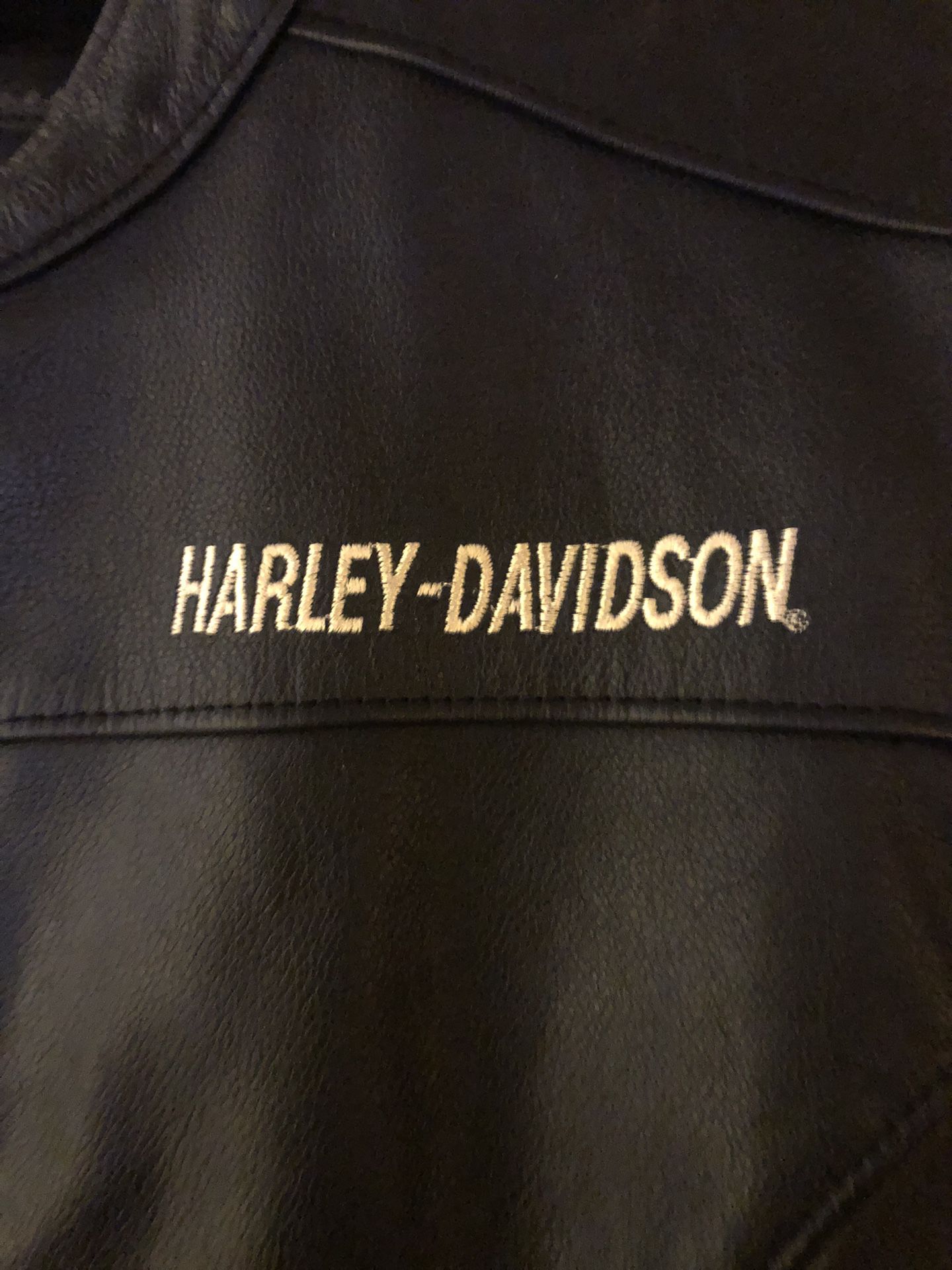 Women’s Black Harley Leather Jacket Size Medium