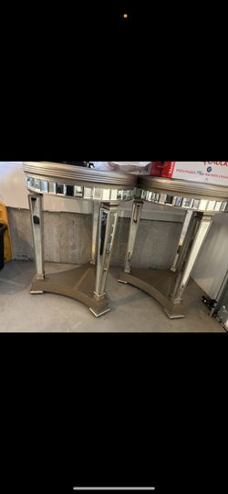 2 Glass Side Tables