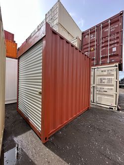 10FT SHIPPING CONTAINER – WIND & WATERTIGHT | HEAVY DUTY STORAGE SHED | CONNEX BOX (ROLL-UP DOOR)