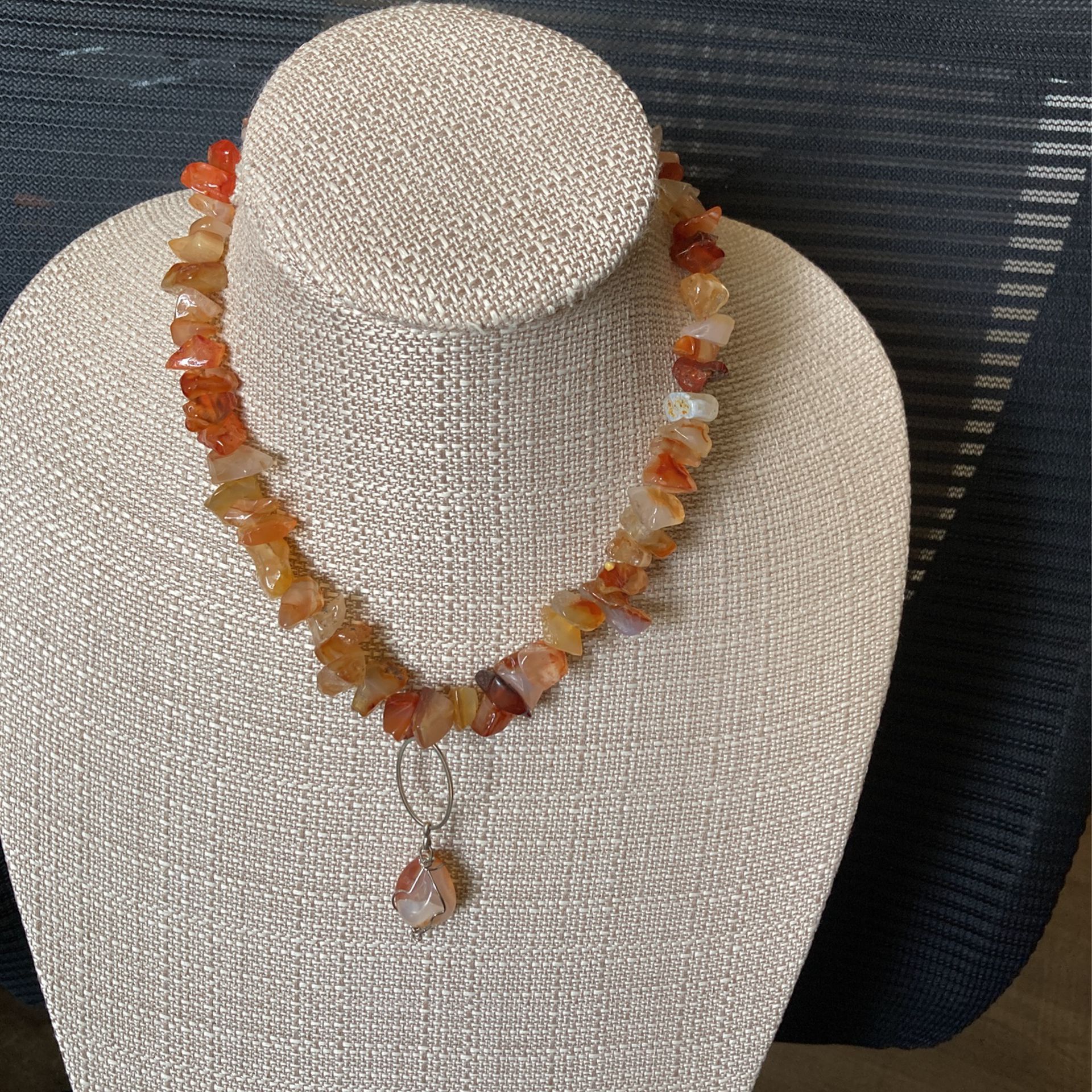 Amber Color Necklace 