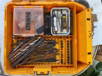 yellow DeWalt drill and screwdriver accessory case