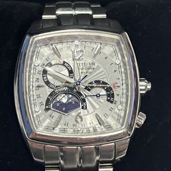 Citizen Eco-Drive Moon Phase Limited Edition Luxury Designer Sport Watch, Reloj