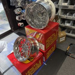 4 Staggered Hostile UTV HF26 Gecko 15x8 & 15x12 5x4.5" +0mm Polish Wheels Rims