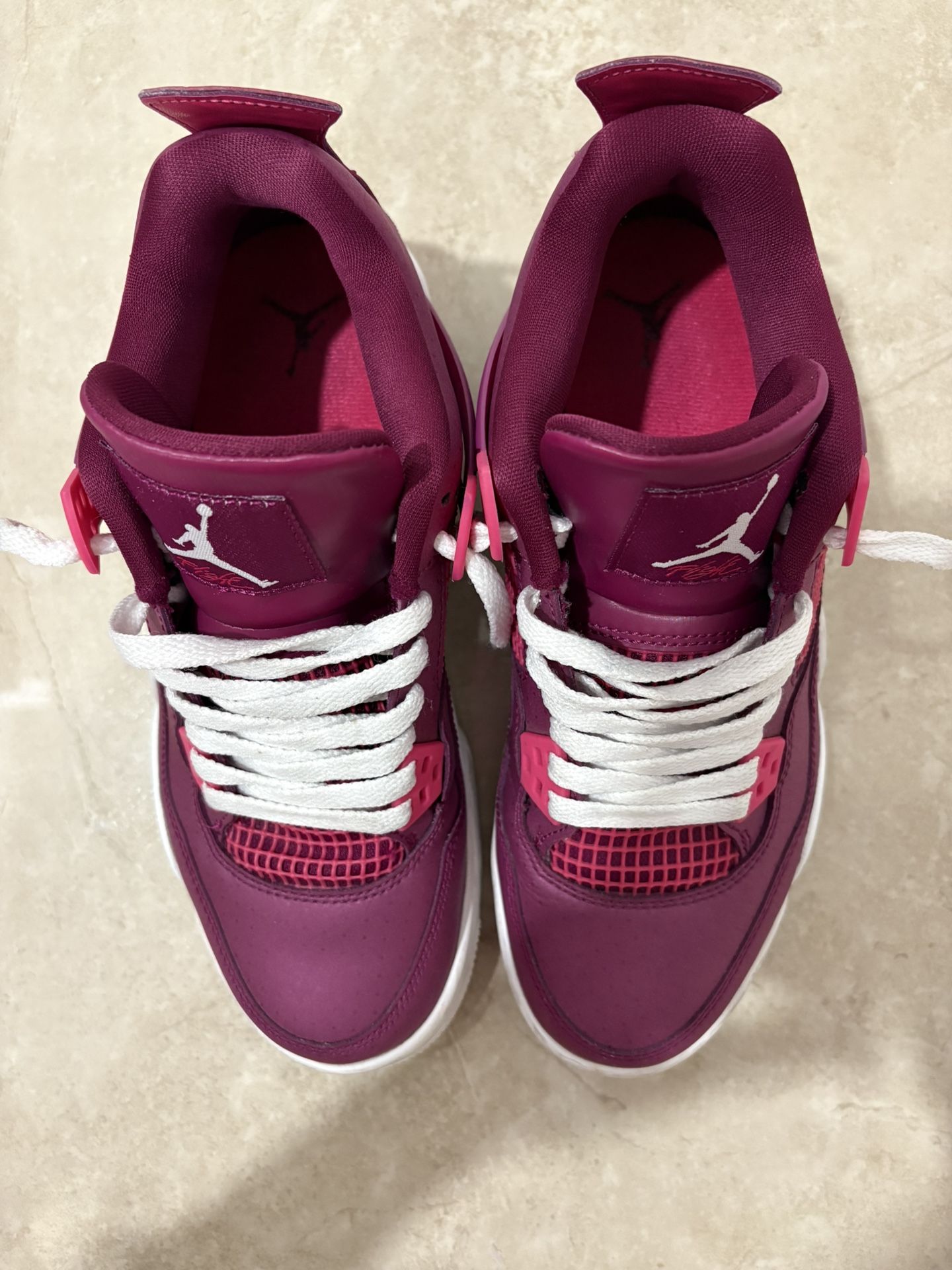 Jordan 4s Retro GS 'For The Love of the Game' Magenta Color | 7 Youth/ 8.5 Women/ 7 Men